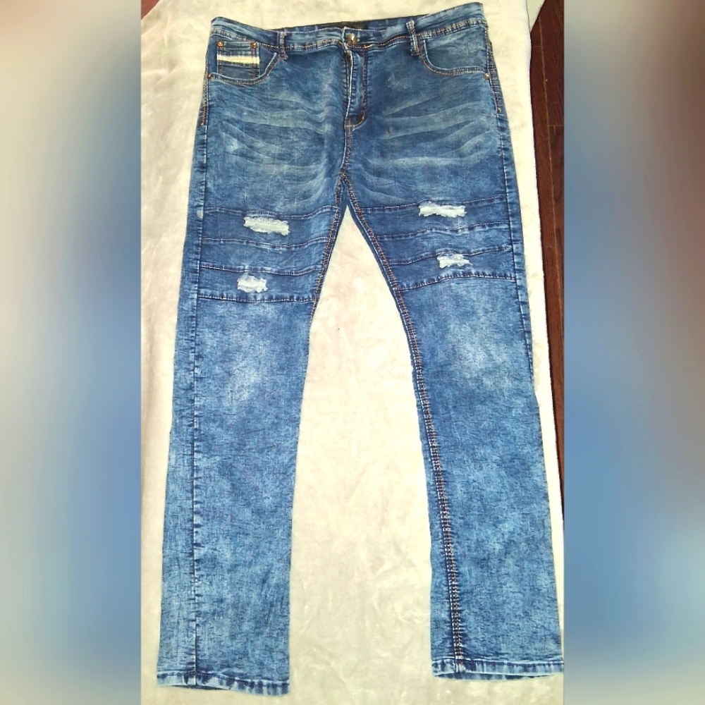 Mens Benjamin Franklin Jeans Sz 38 / 32 Inseam Acid Washed
